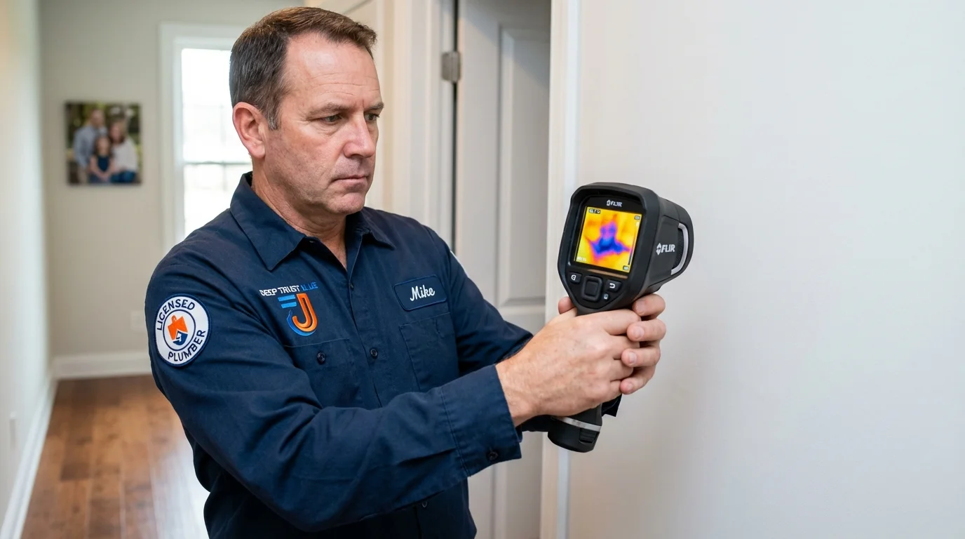 Thermal imaging leak detection by Johns Plumbing LLC in East Flat Rock